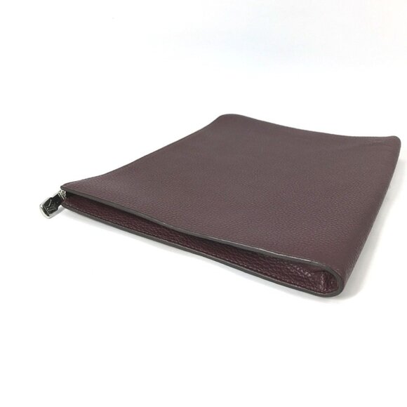 LOUIS VUITTON Brown Leather Pochette Clutch Bag - Picture 5 of 15